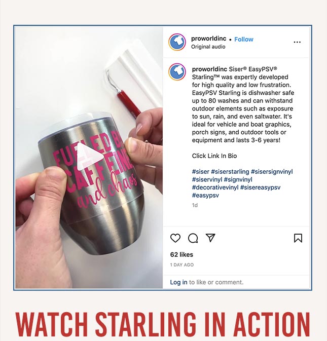 New Siser EasyPSV Starling Vinyl Pro World