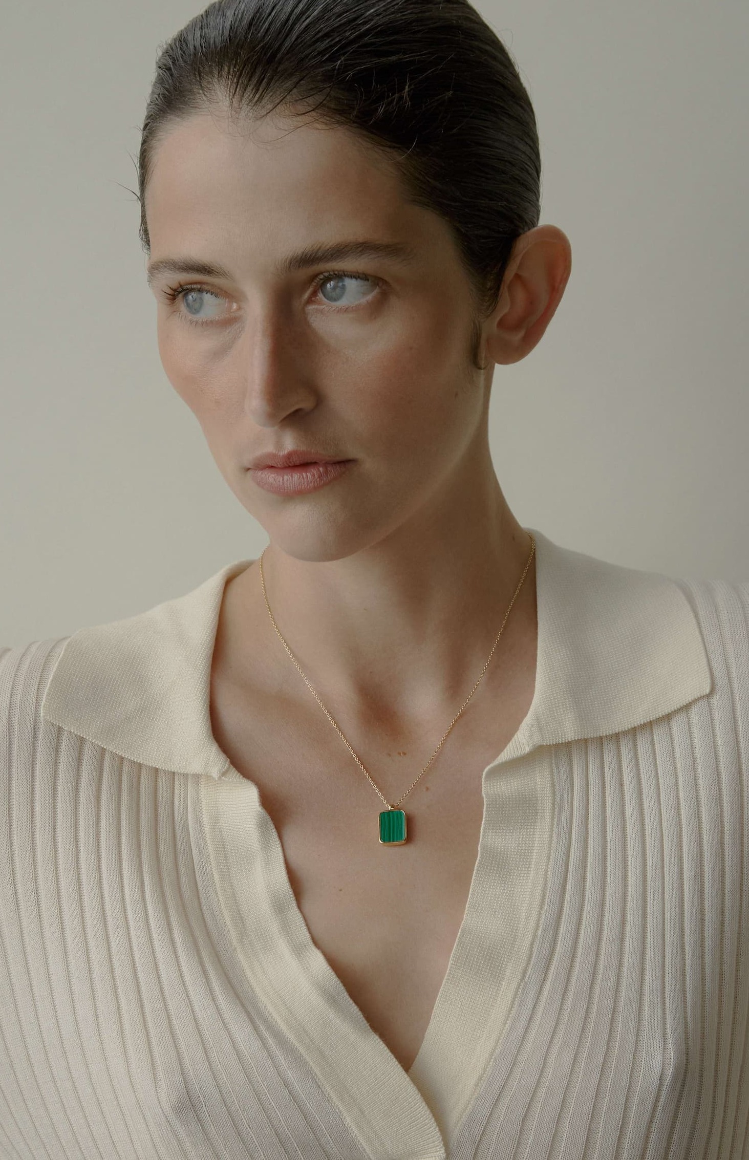 Malachite Tag Necklace