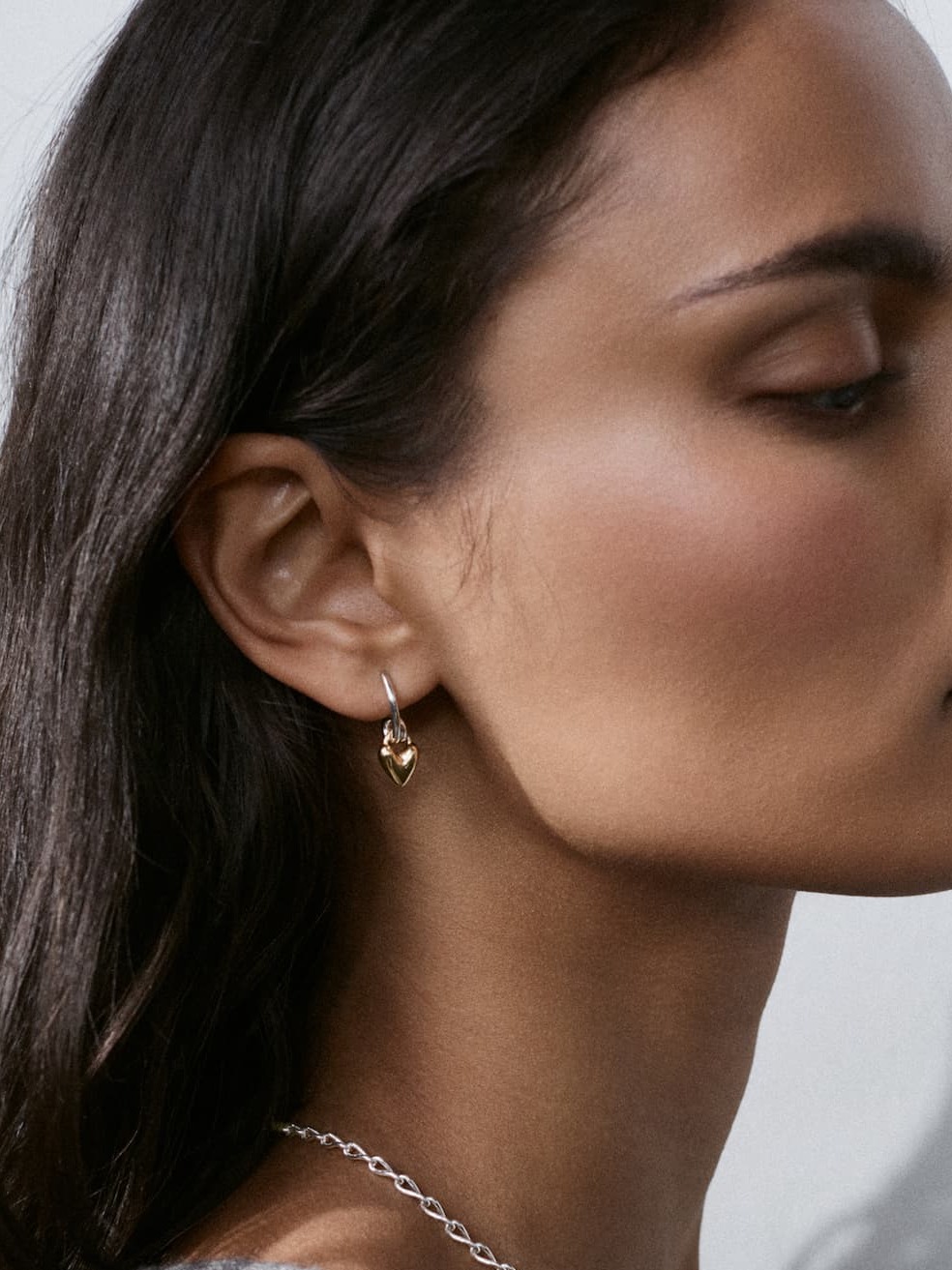 Heart Loop Drop Earrings