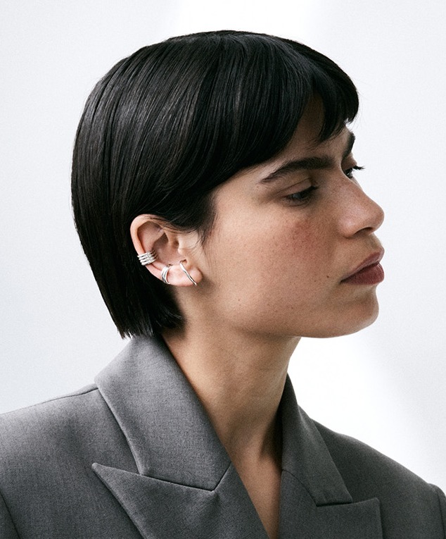Sonder and Stratis Ear Cuffs in sterling silver