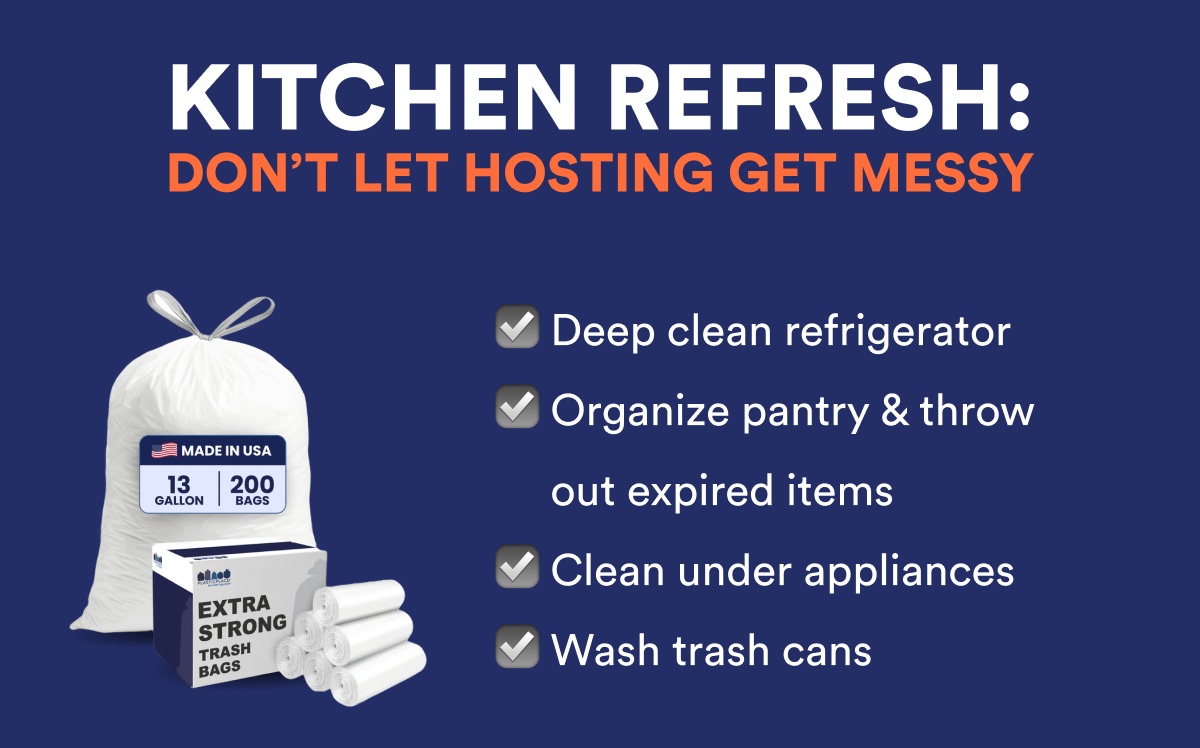 KITCHEN REFRESH: DON'T LET HOSTING GET MESSY. 