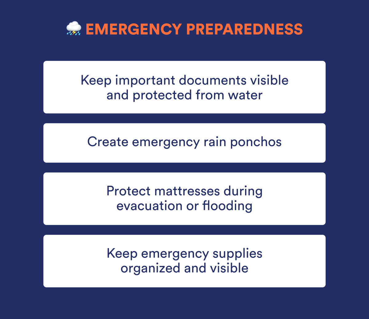 EMERGENCY PREPAREDNESS: 
