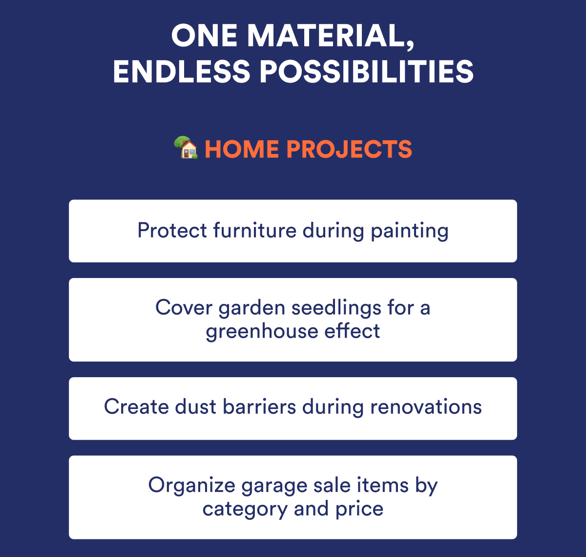 ONE MATERIAL, ENDLESS POSSIBILITIES 