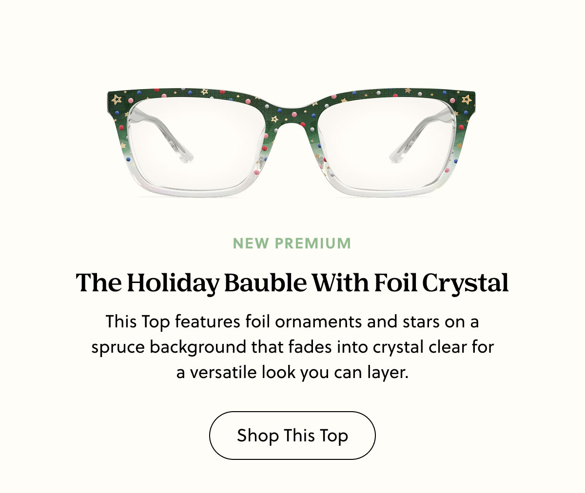 The Holiday Bauble With Foil Crystal | Shop This Top