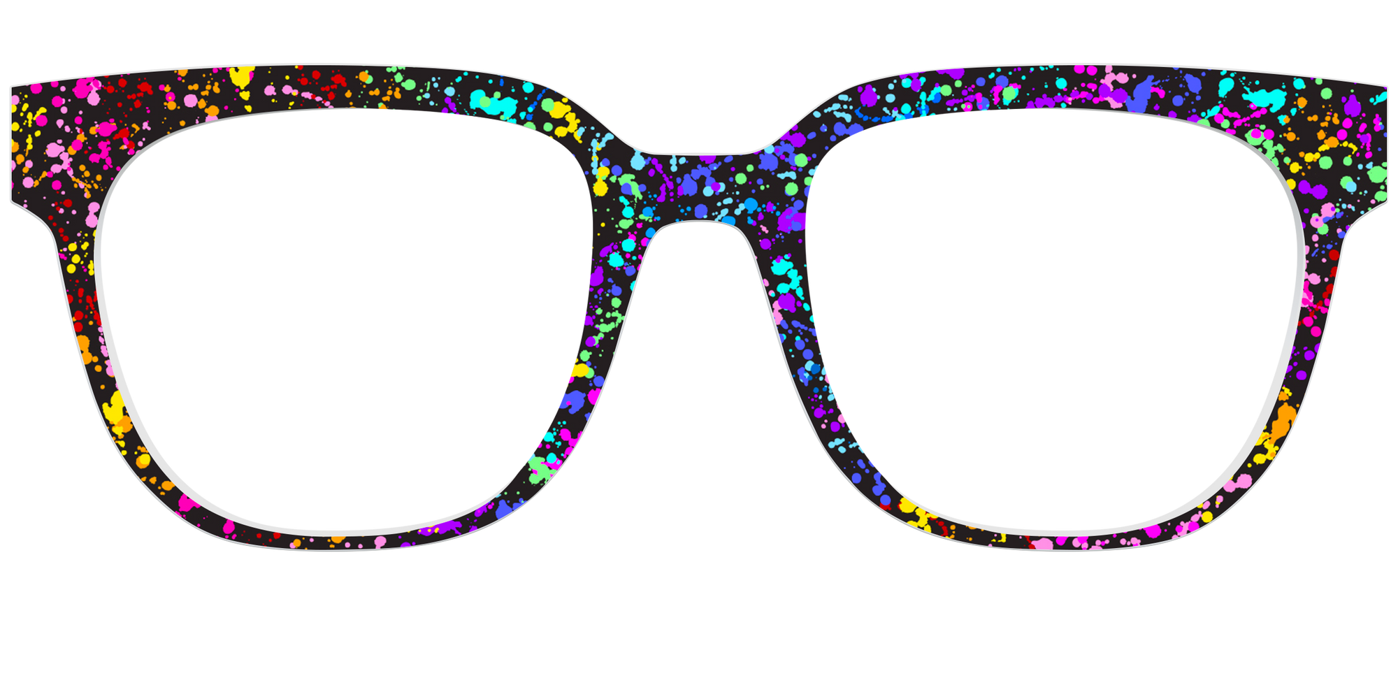 The Rainbow Splatter Black