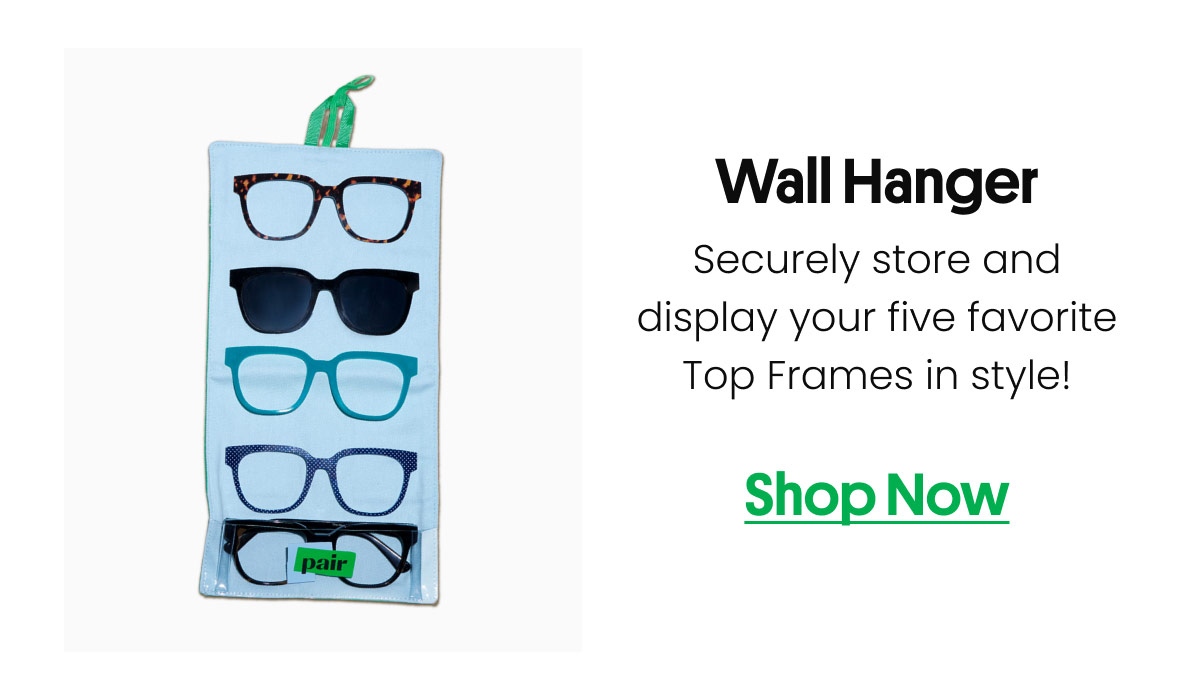 Wall Hanger | securely store and display your five favorite Top Frames in style. Shop Now