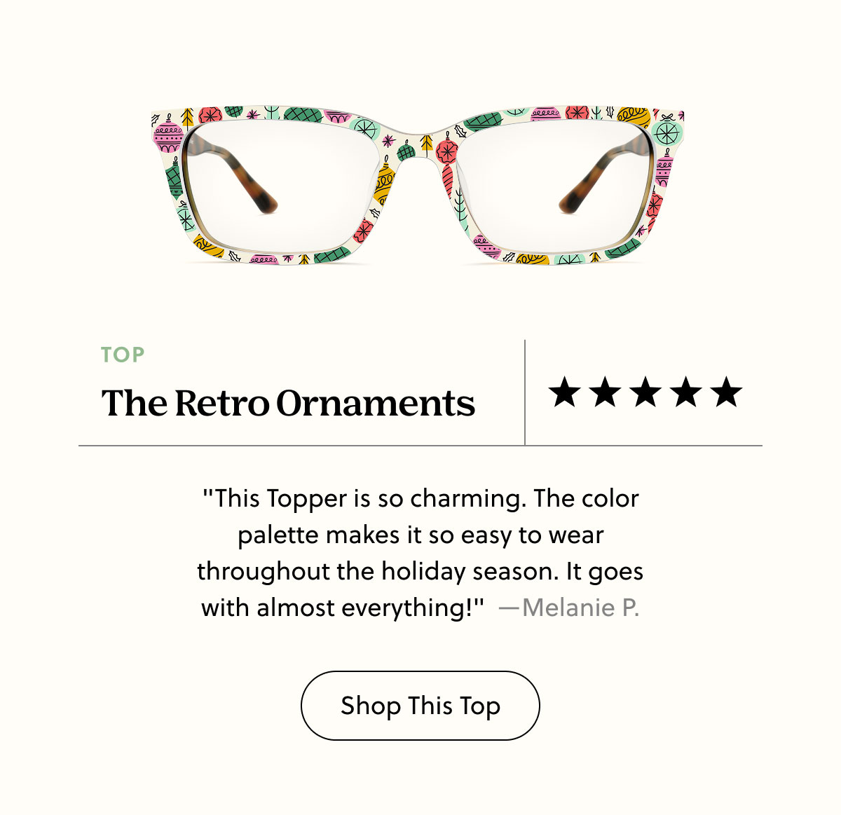 The Retro Ornaments | Shop This Top