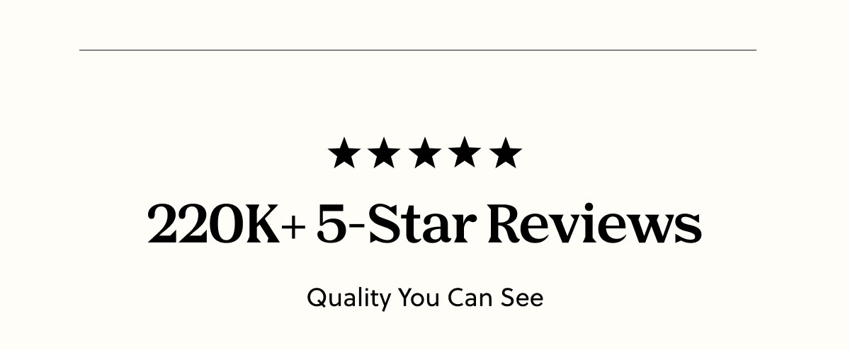 220K + 5-Star Review | Quality You Can See