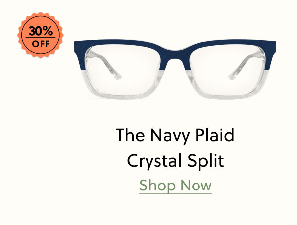 The Navy Plaid Crystal Split | Shop Now