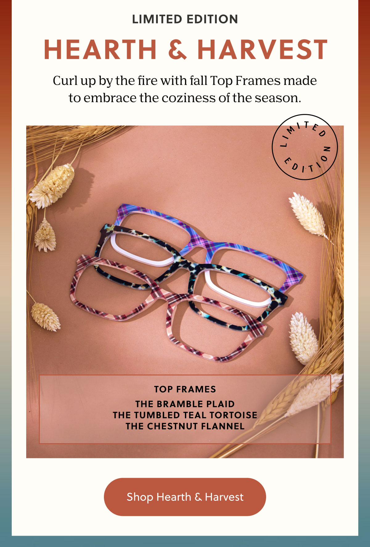 Limited Edition | Hearth & Harvest | Curl up by the fire with fall Top Frames made to embrace the coziness of the season. | Shop Hearth & Harvest
