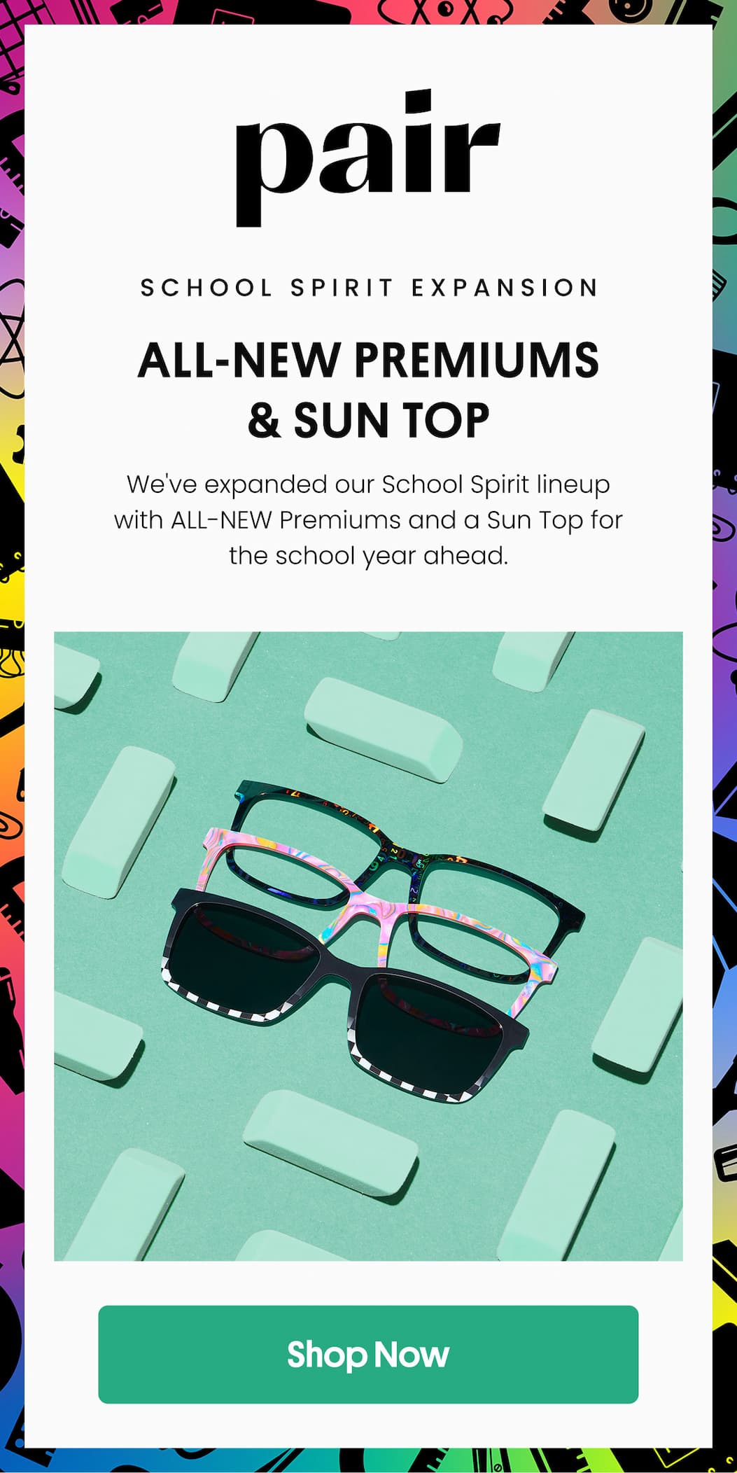 SCHOOL SPIRIT EXPANSION | ALL-NEW PREMIUMS & SUN TOP We've expanded our School Spirit lineup with ALL-NEW Premiums and a Sun Top for the school year ahead.