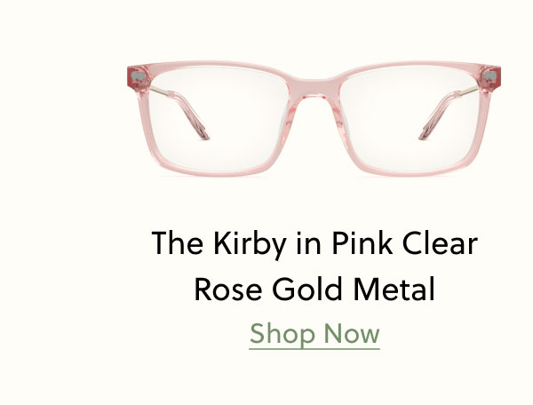 The Kirby in Pink Clear Rose Gold Metal | Shop Now