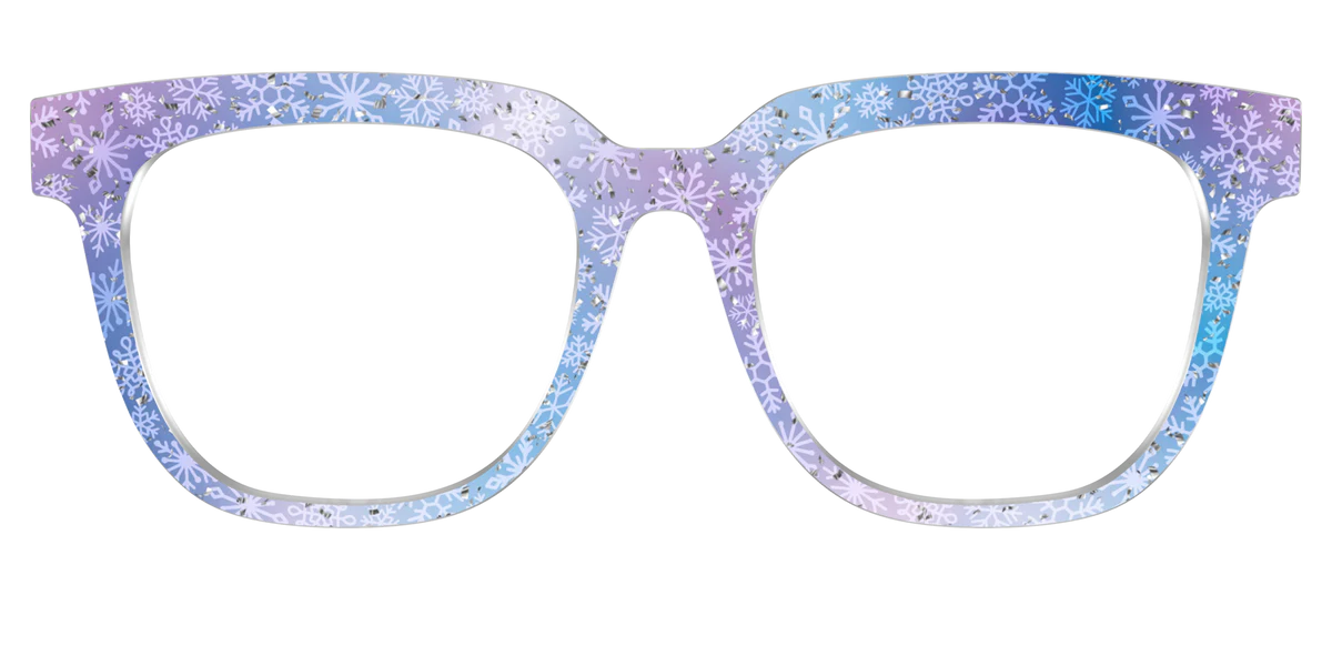 The Pastel Snowflake with Iridescent Glitter