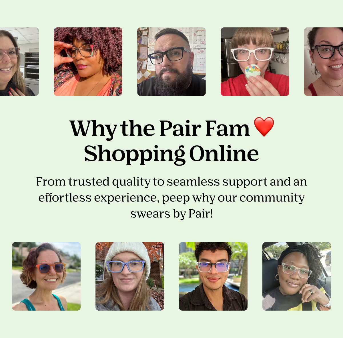 Why the Pair Fam Love Shopping Online | From trusted quality to seamless support and an effortless experience, peep why our community swears by Pair!