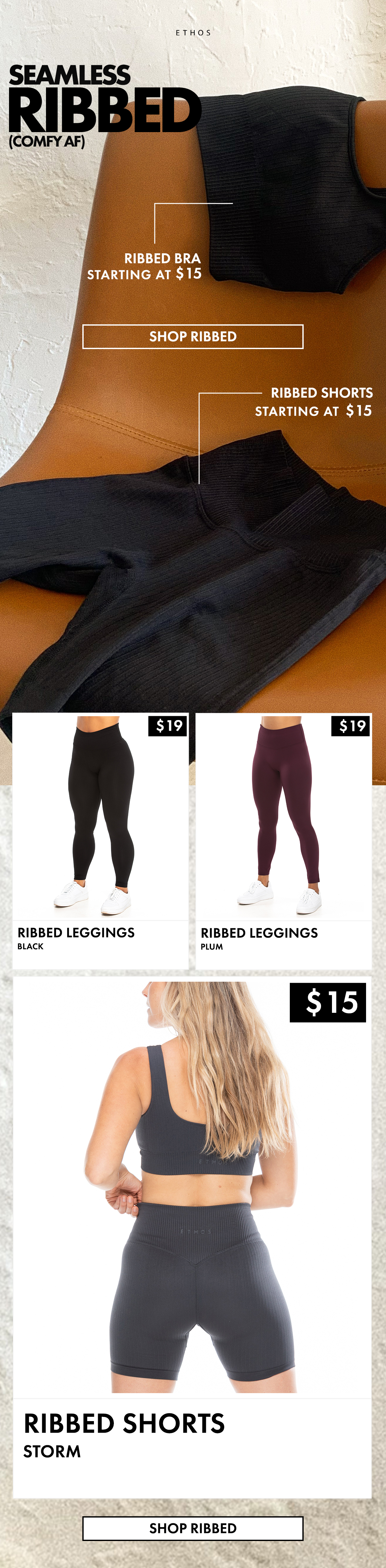 RIBBED: Starting at $15 ❣️ - Ethos