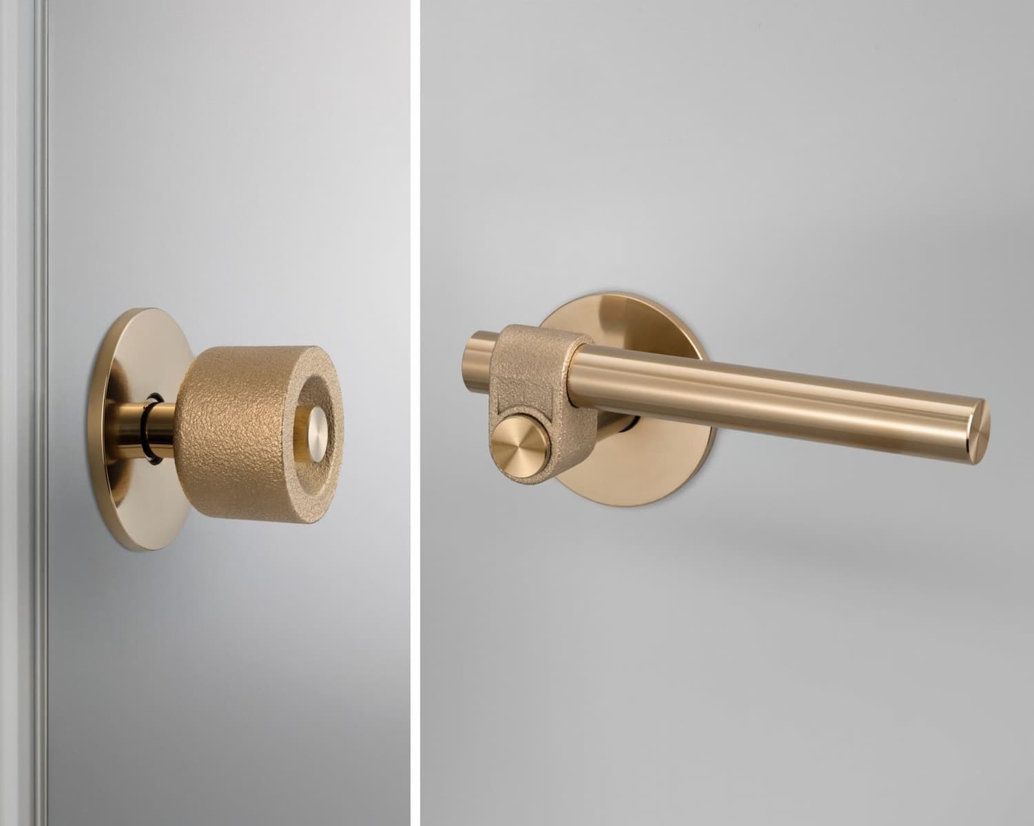 brass cast door knob and door handle