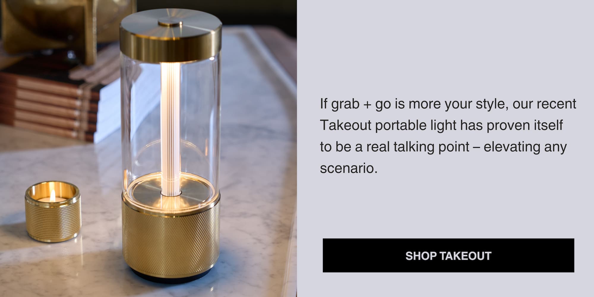portable brass light 