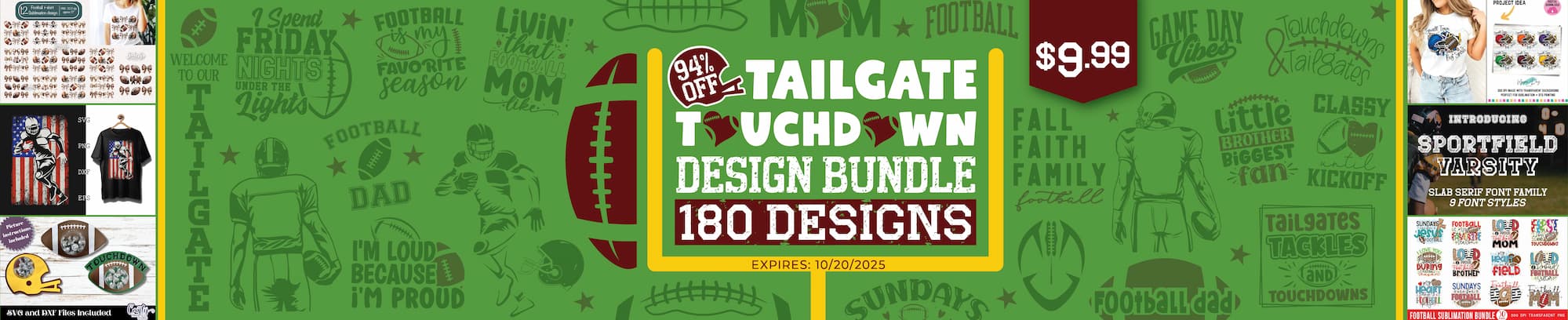 Tailgate Touchdown football bundle