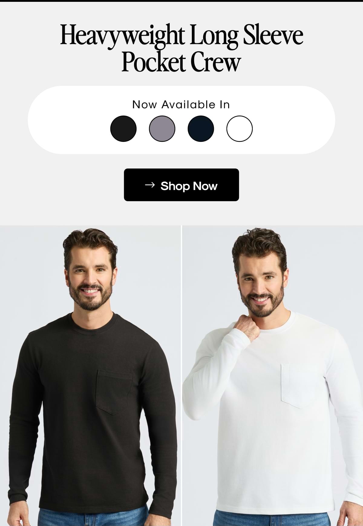 Heavyweight Pocket Long Sleeve Crew