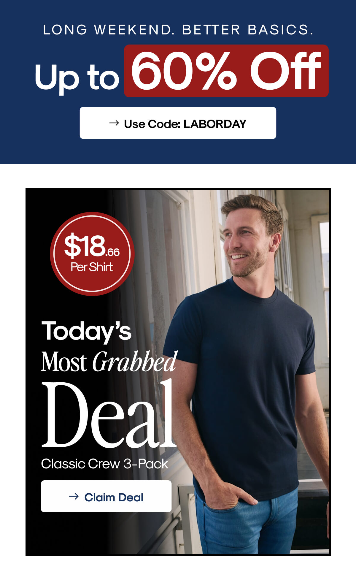 Use code: LABORDAY