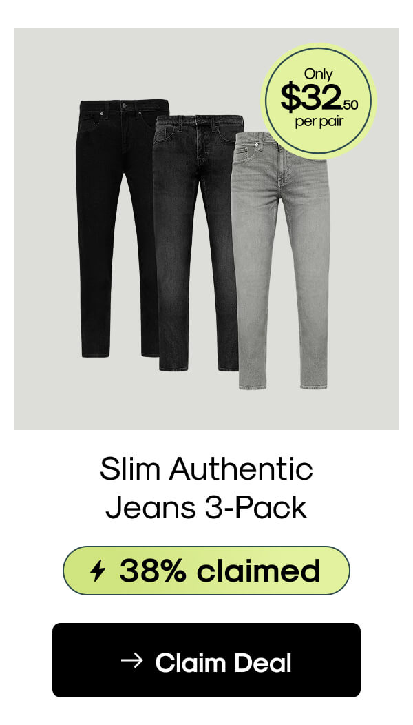 Slim Authentic Jeans 3-Pack