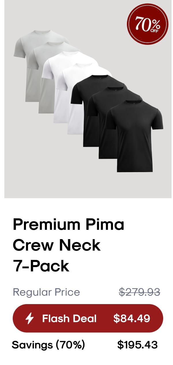 Premium Pima Crew 7-Pack