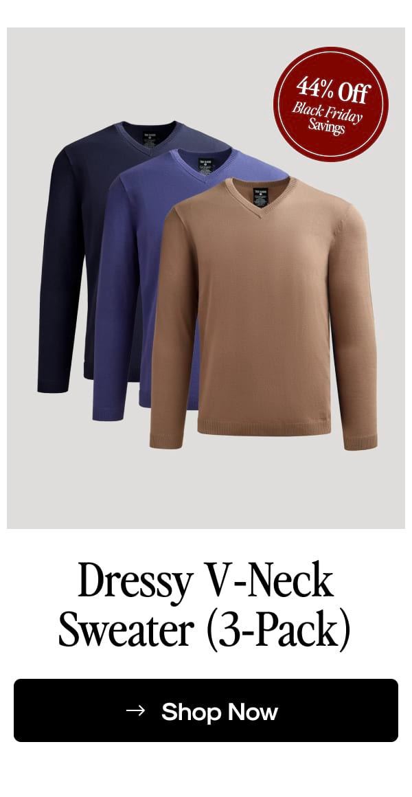 Dressy V‑Neck Sweater (3‑Pack)