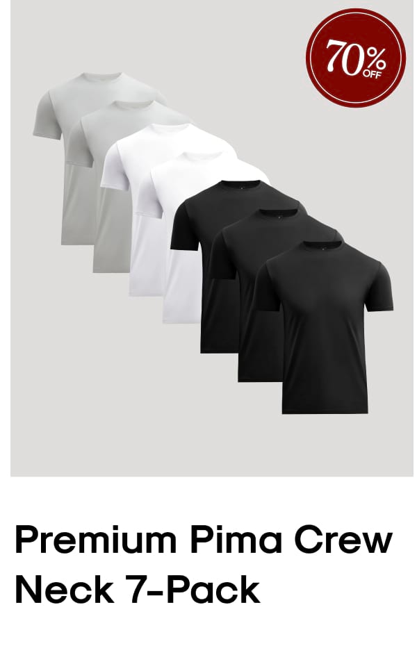 Premium Pima Crew Neck 7‑Pack