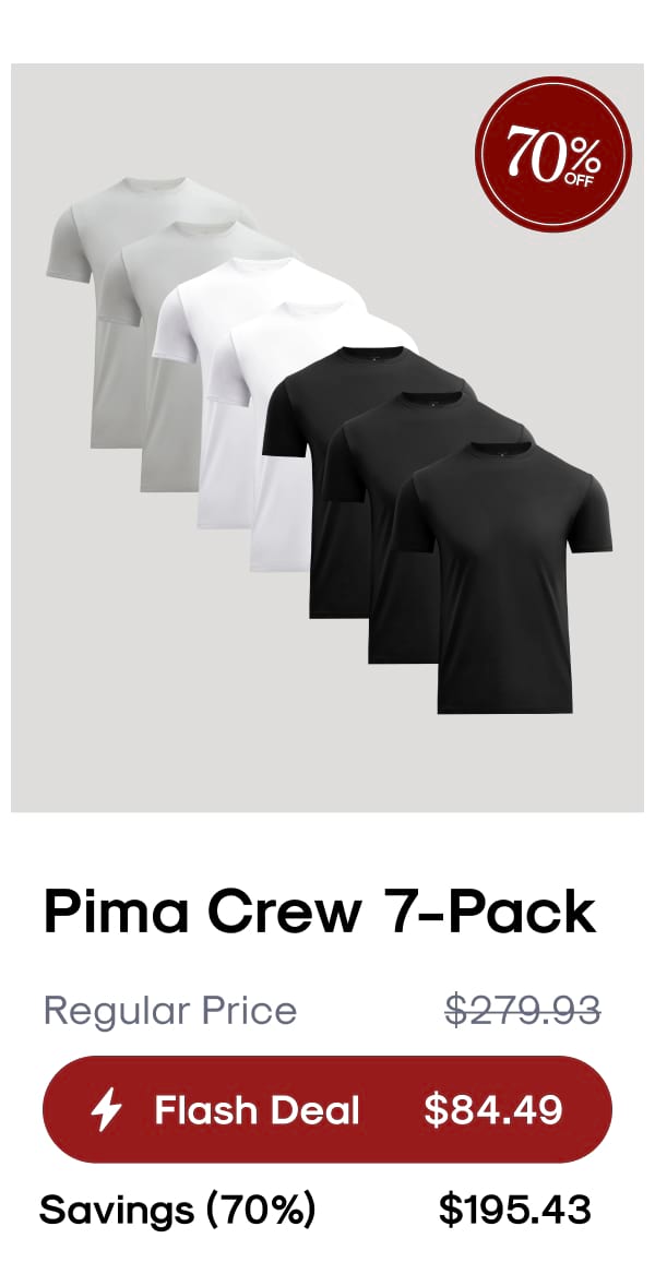Premium Pima Crew Neck 7‑Pack