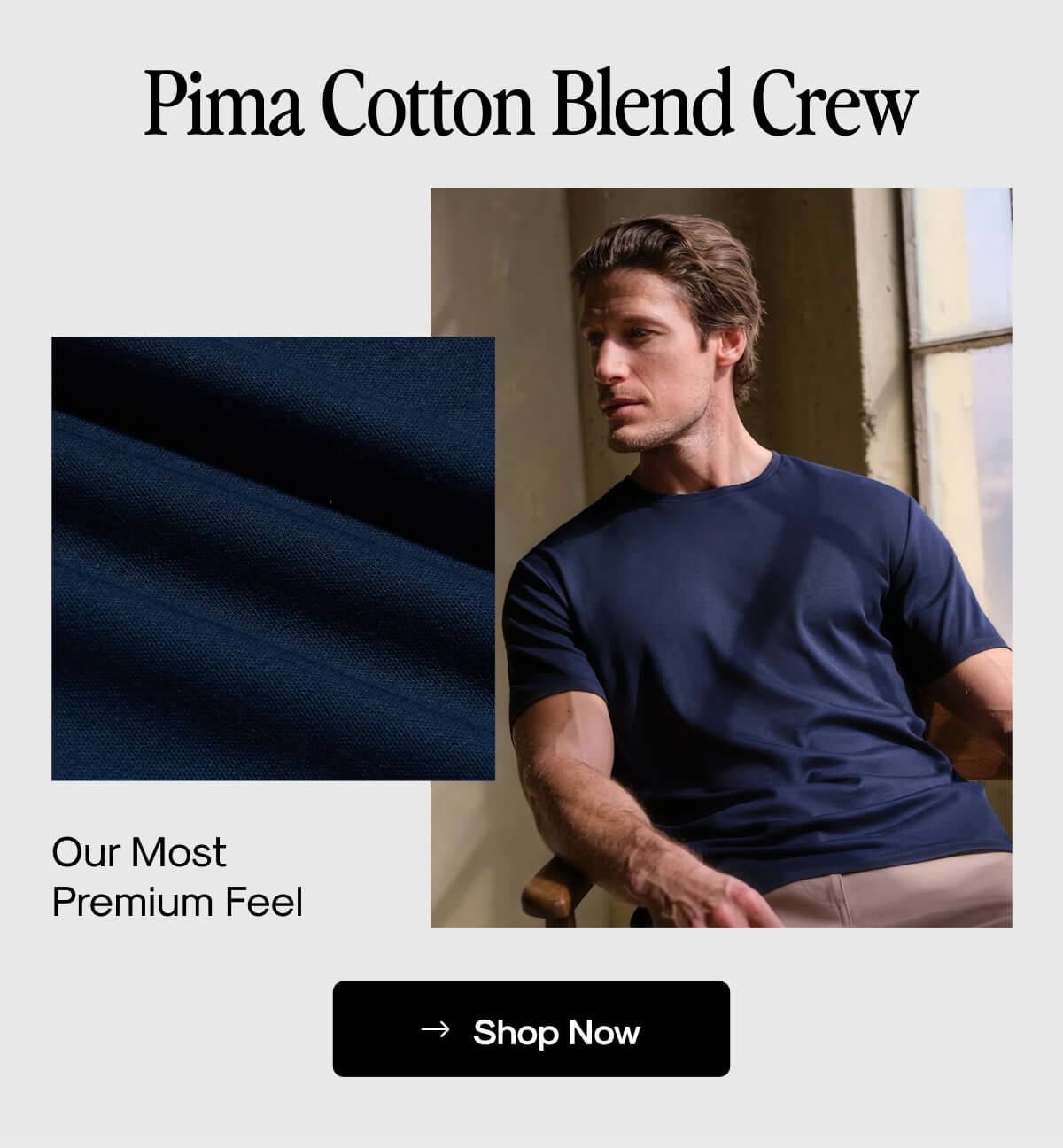 Pima Cotton Blend Crew