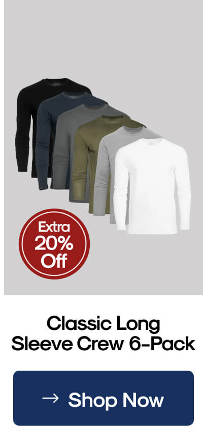 Classic Long Sleeve Crew 6-Pack