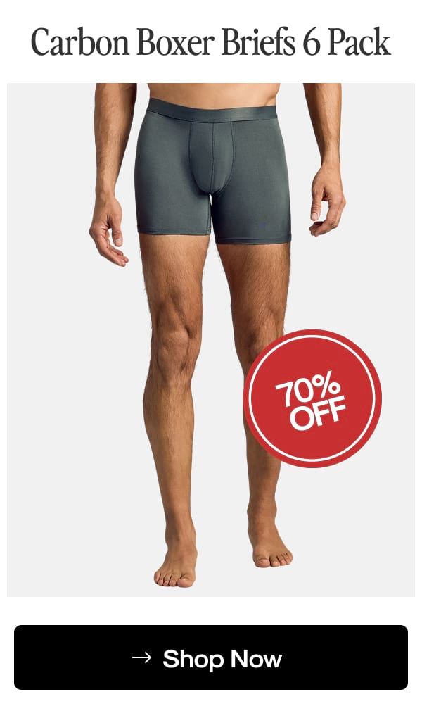 Carbon Boxer Briefs 6 Pack