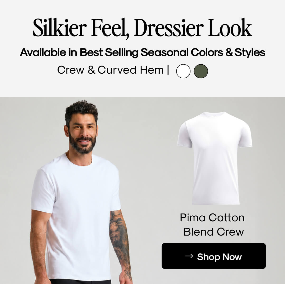 Pima Cotton Blend Crew