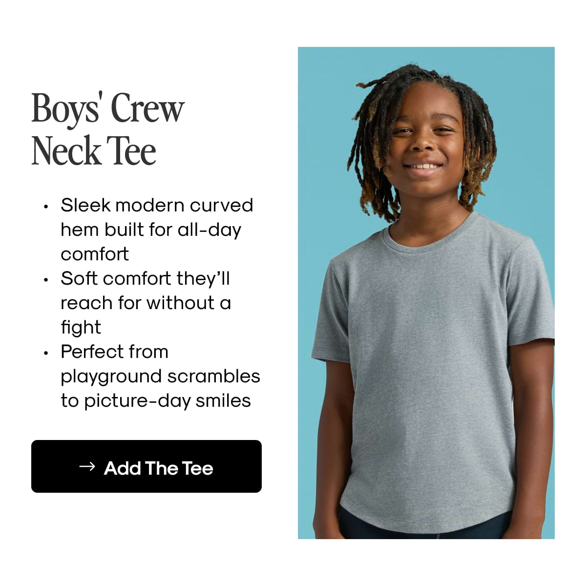 Boys' Crew Neck Tee