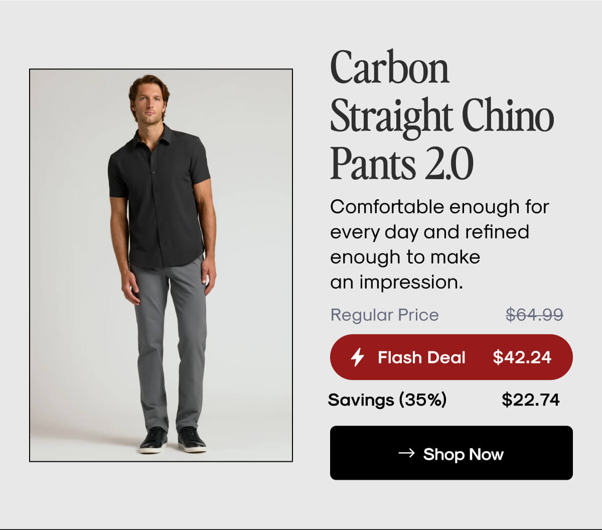 Carbon Straight Chino Pants 2.0