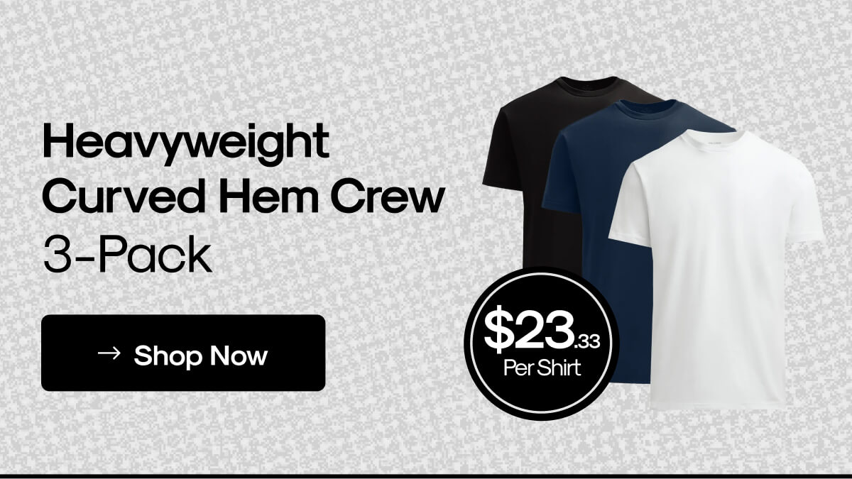 Heavyweight Curved Hem Crew