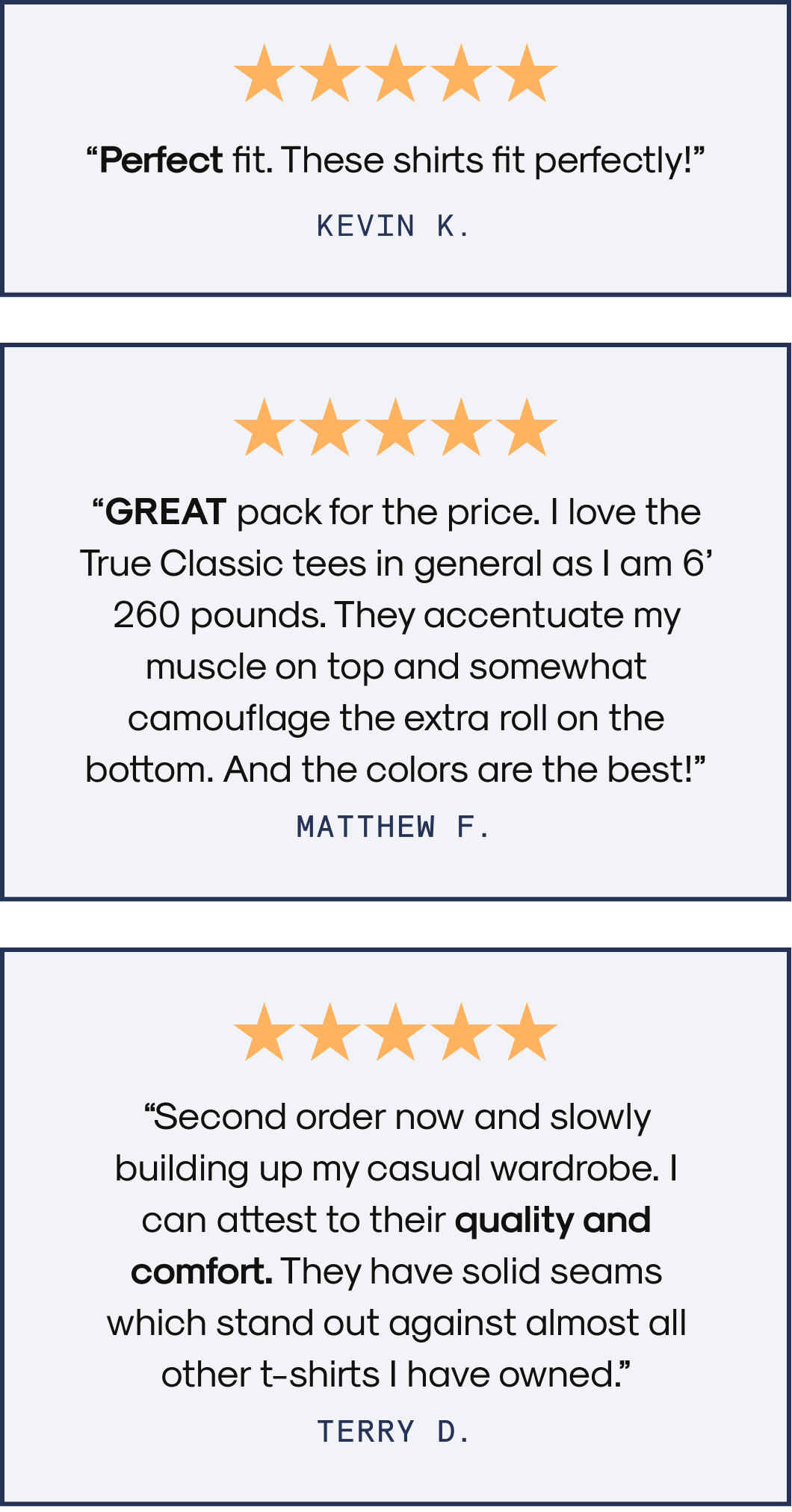 customer testimonials