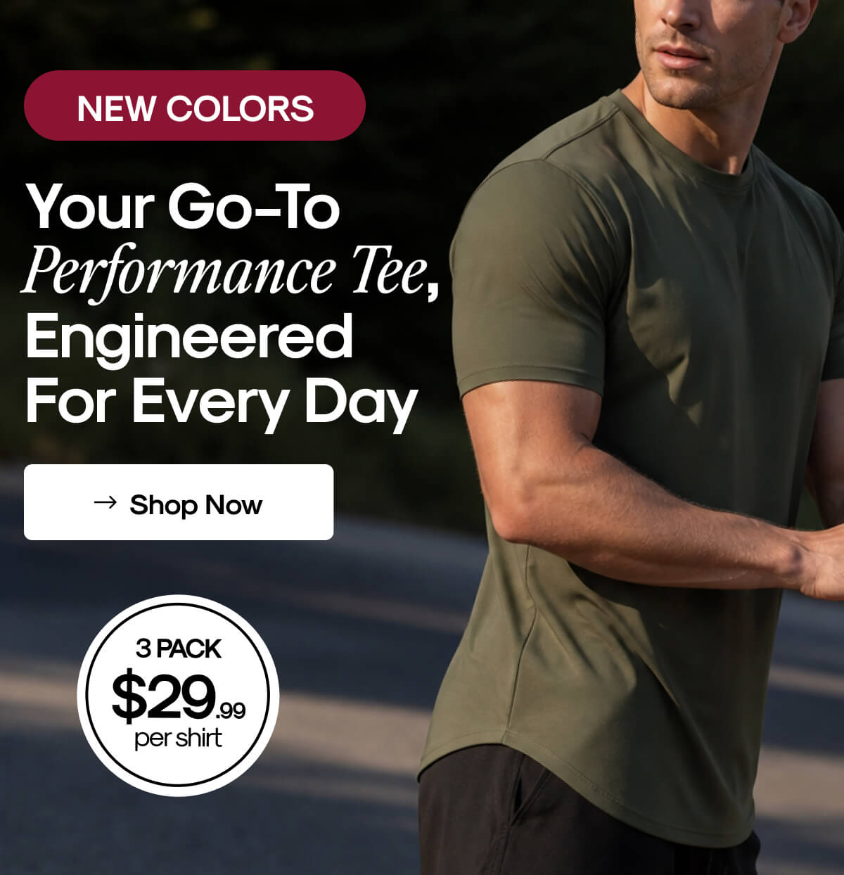 Your Go-To Performance Tee,  Engineered For Every Day