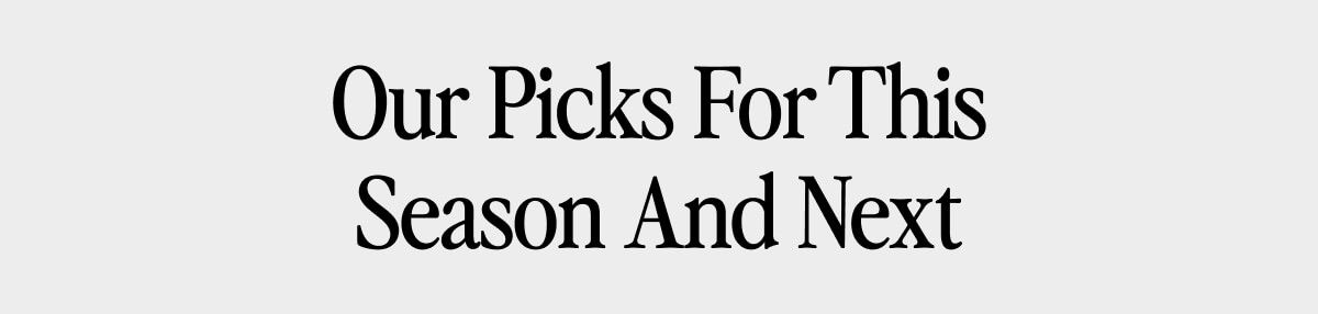 Our Picks For This Season And Next