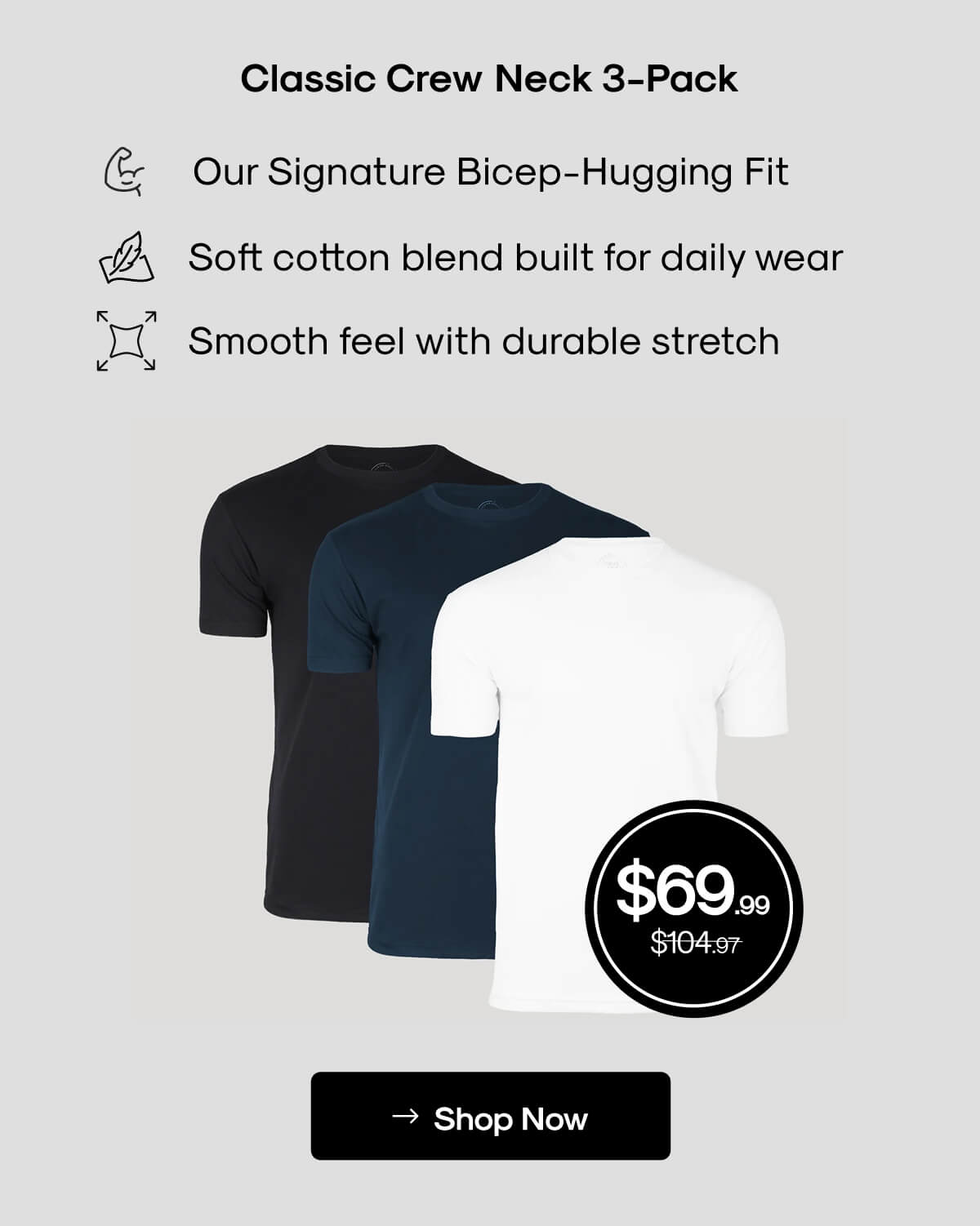 Classic Crew Neck 3-Pack