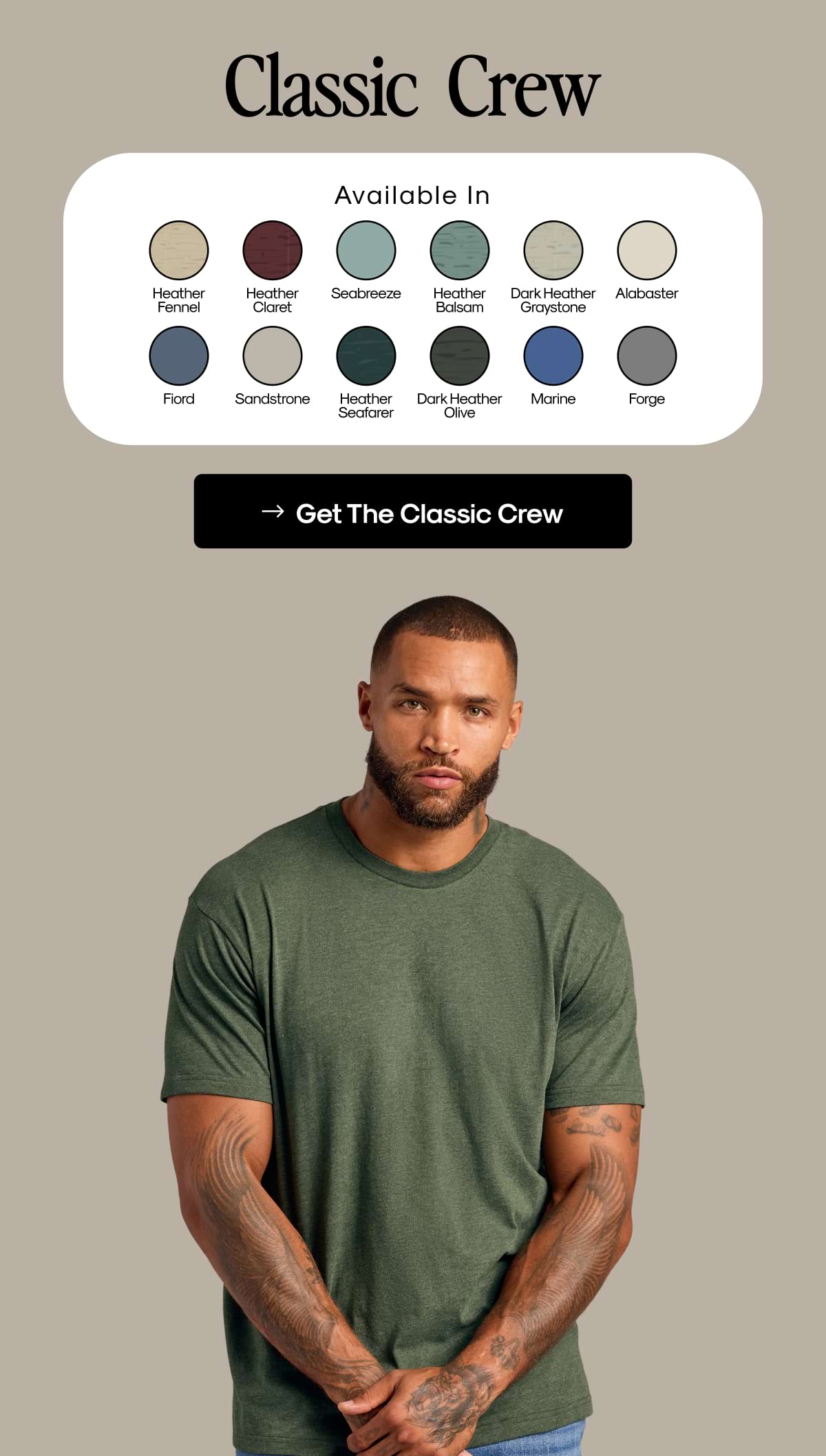 Classic Crew available in: