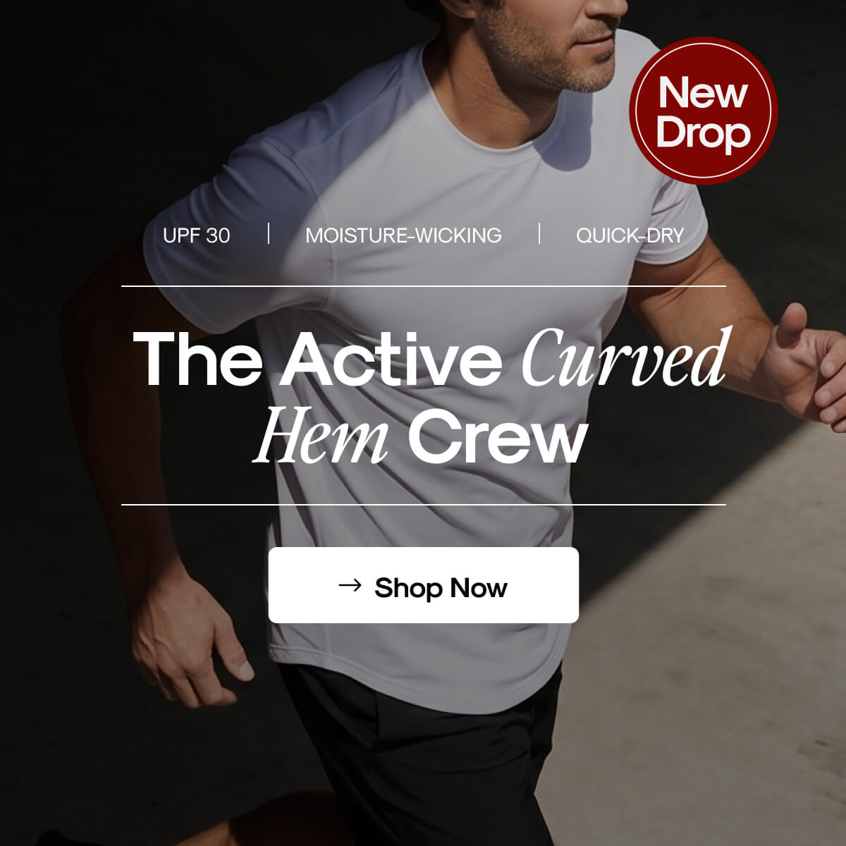 The Active Curved Hem Crew