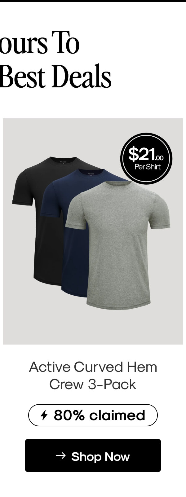 Active Curved Hem 3-Pack