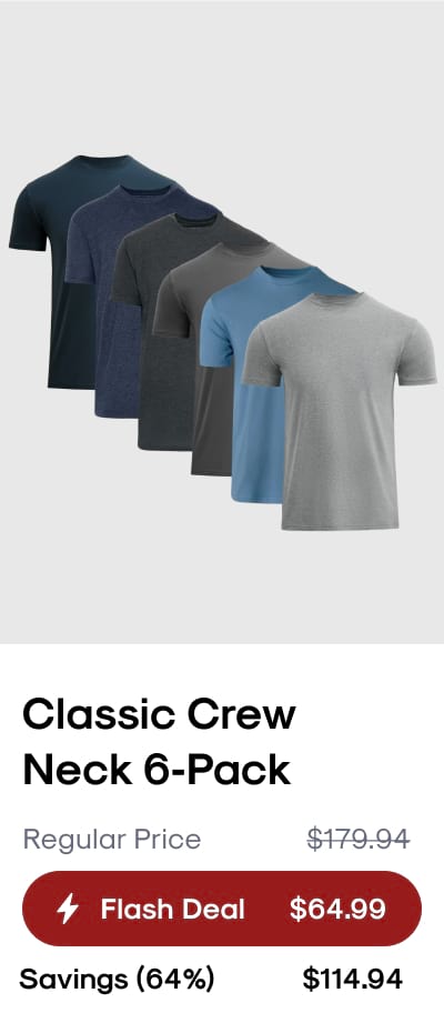 Classic Crew Neck 6‑Pack