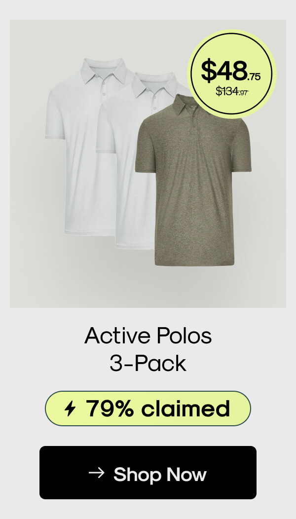 Active Polos 3-Pack