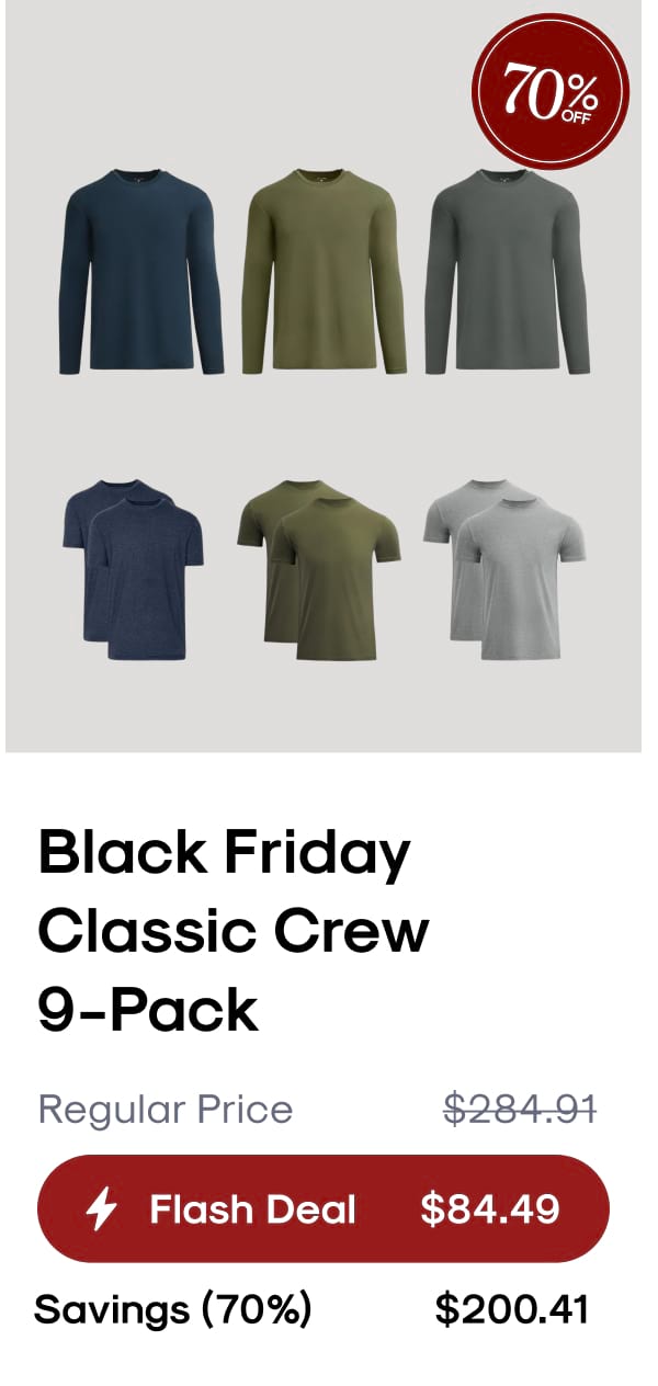 Black Friday Classic Crew 9‑Pack