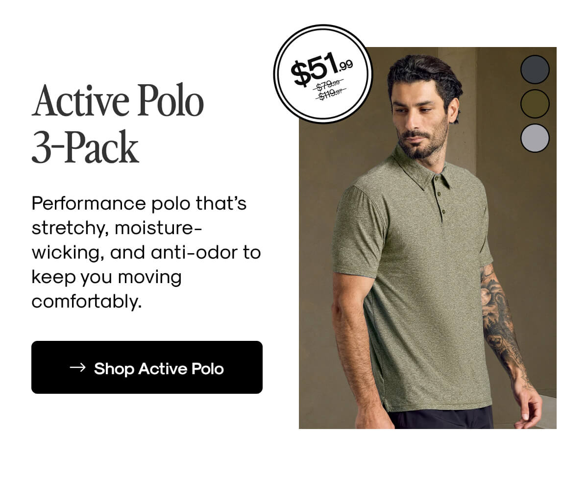 Active Polo 3-Pack
