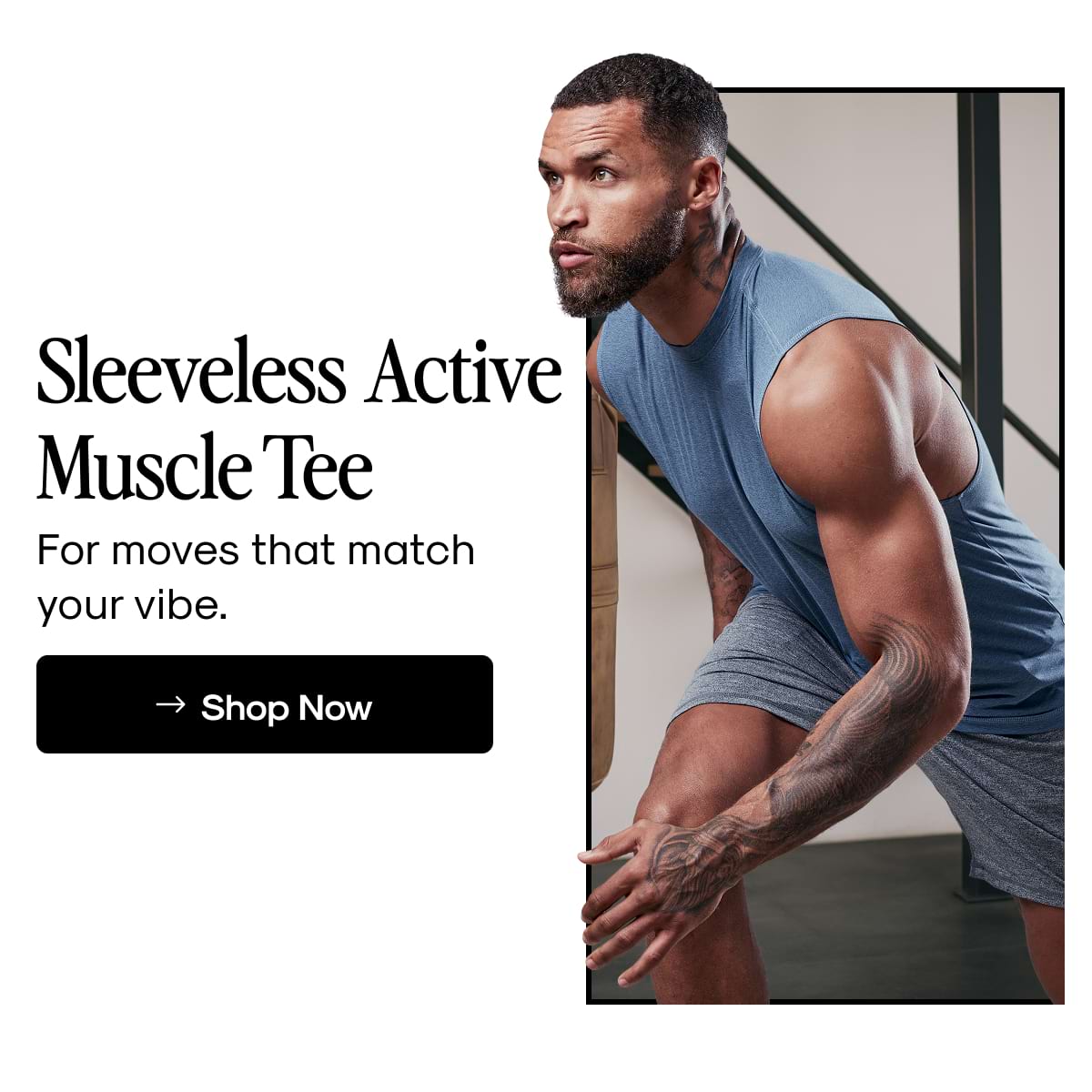Sleeveless Active Muscle Tee