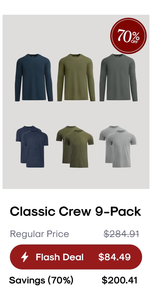 Black Friday Classic Crew 9‑Pack