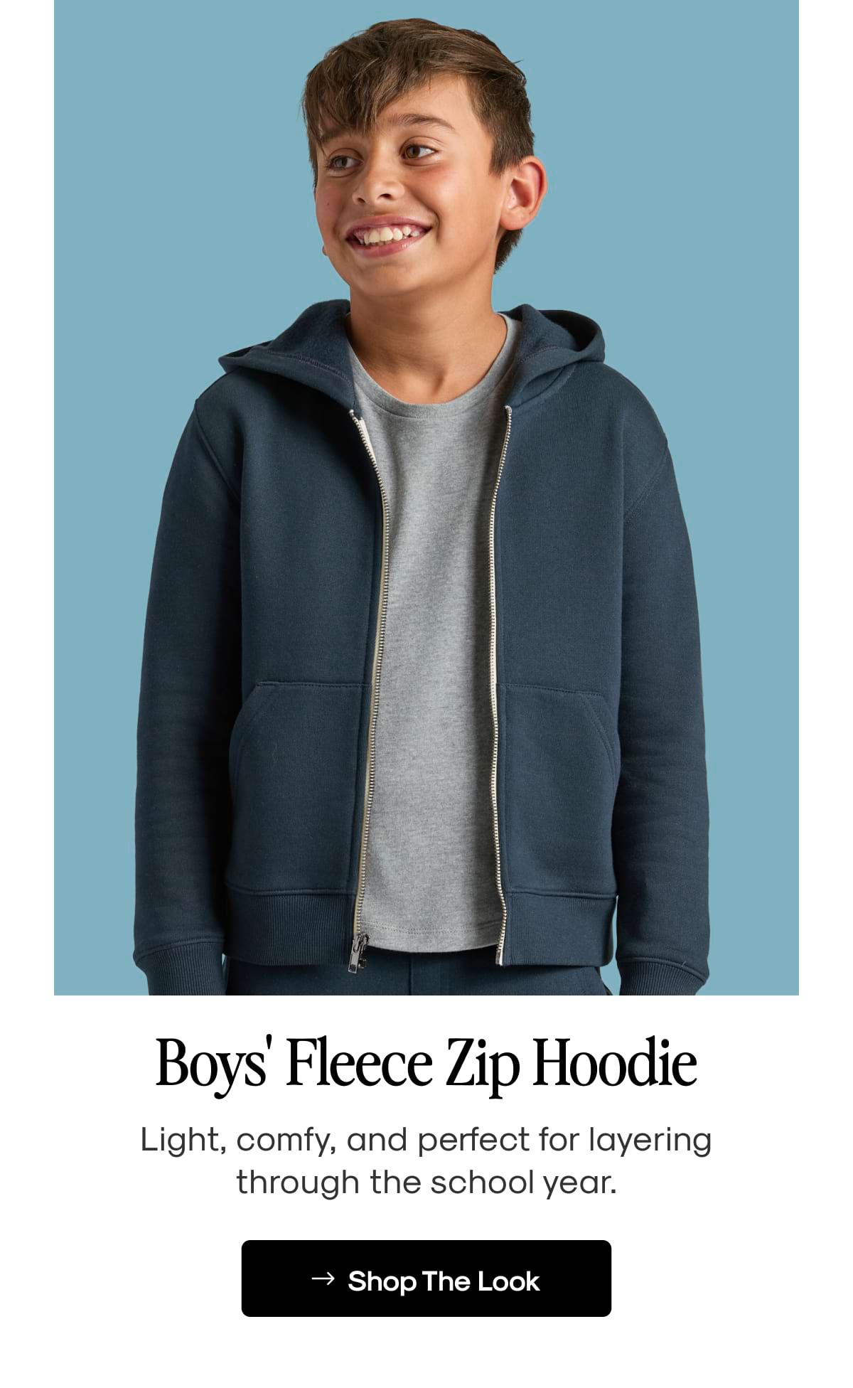 Boys' Fleece Zip Hoodie